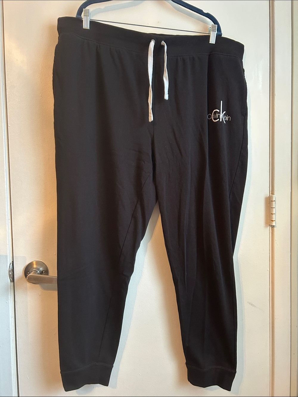 Calvin Klein Black Jogger Lounge Pants with White Drawstring